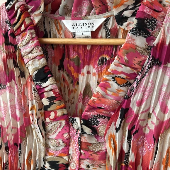 Allison Taylor Floral Sleeveless Tank – Size L, Excellent Condition - Picture 6 of 11